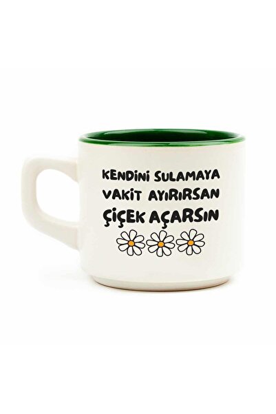 PALTO TASARIM Kendini Sulamaya Vakit Ayırırsan Çiçek Açarsın Beyaz Venüs Kupa...