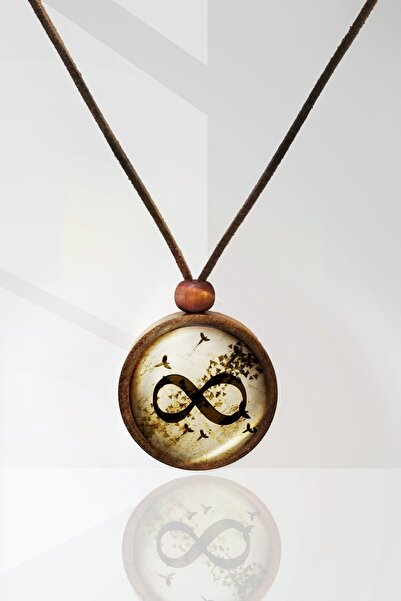 Tahtakolik قلادة خشبية رمز إنفينيتي