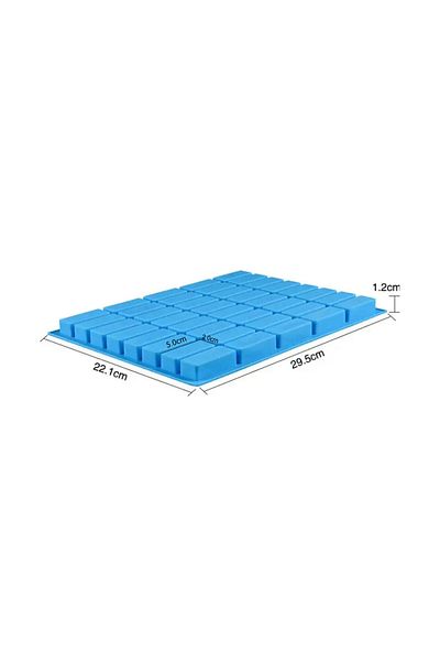 TT Tahtakale Toptancıları 40-Piece Silicone Cake and Chocolate Rectangular Ice and Bar Soap Mold