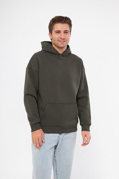 Moda Işık Χακί Unisex Φούτερ Hoodie - 100% Βαμβάκι