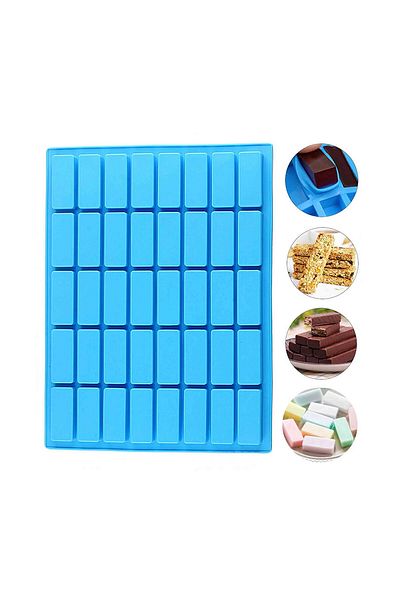 TT Tahtakale Toptancıları 40-Piece Silicone Cake and Chocolate Rectangular Ice and Bar Soap Mold