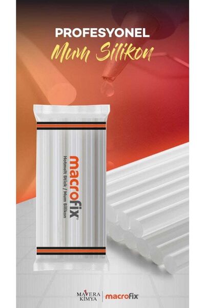 Macrofix Ince Mum Silikon 1 Kg 30 Cm 7.4 Mm Ince Çubuk Silikon Sıcak 1. Kalit...
