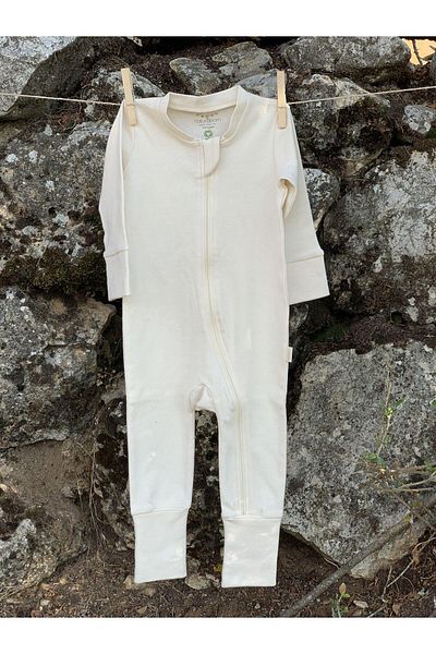 Naturaborn Gots Organic Certified Long Sleeve Zippered Baby Rompers