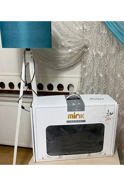 MİNK Solana Luxury Mink 521 Anthracite Single Blanket and Bedspread - 160X220