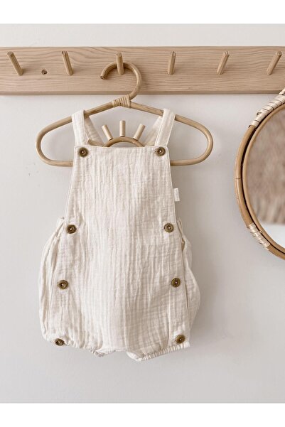 Naturaborn Nb1077 Gots Organic Certified Muslin Baby Jumpsuit with Shorts