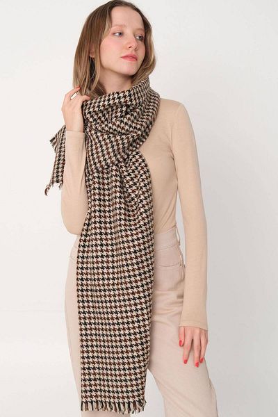 Addax Houndstooth Patterned Shawl Shawl2017-d1
