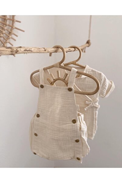 Naturaborn Nb1077 Gots Organic Certified Muslin Baby Jumpsuit with Shorts