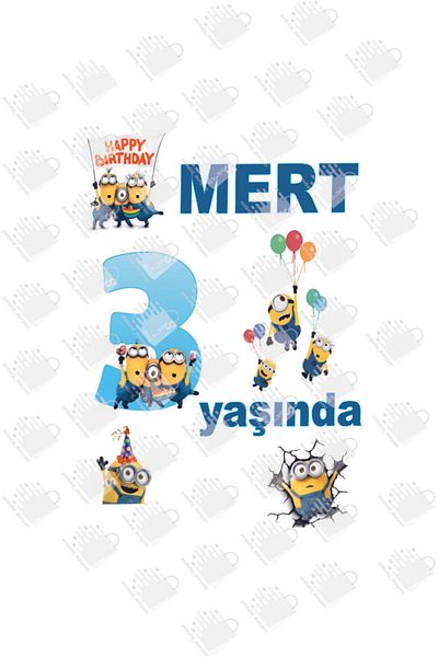 AMBALAJDÜNYAM MY PACKAGING WORLD 50 τσάντες δώρου γενεθλίων με φιγούρες Minions (18*8*24)