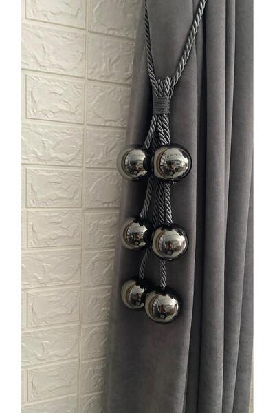 Helezoni Perde Aksesuarı  Metal  6 Top Lüx Braçol 1 ADET KORNİŞE TAKILIR