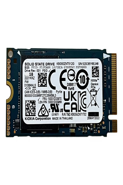 Kioxia KBG50ZNT256G 256GB 2242 PCle G4V NVME M.2 SSD
