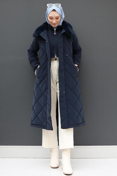 Genel Markalar Şişme Anorak Mont Lacivert