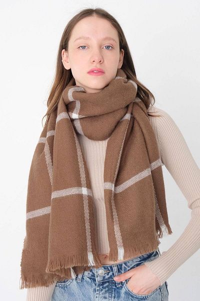 Addax Quadratisch gemusterter Schal Shawl2019-d3
