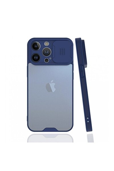 Fibaks Apple Iphone 13 Pro Uyumlu Sürgülü Ultra Ince Renkli Kamera Korumalı Koruyucu Kılıf