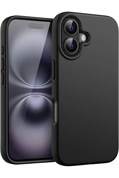 Fibaks Apple Iphone 16 Uyumlu Kılıf Kadife Lansman Soft Yumuşak Liquid Siliko...