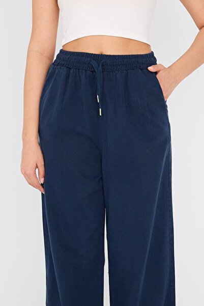 Addax Front Tie Wide Leg Trousers PN4707-PNU