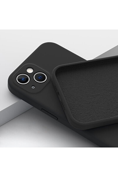 Fibaks Apple Iphone 14 Uyumlu Kılıf Kamera Korumalı Lansman Içi Kadife Yumuşa...