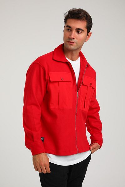 Rocqerx R-3947 Double Pocket Garni Detailed Zippered Stamp Jacket