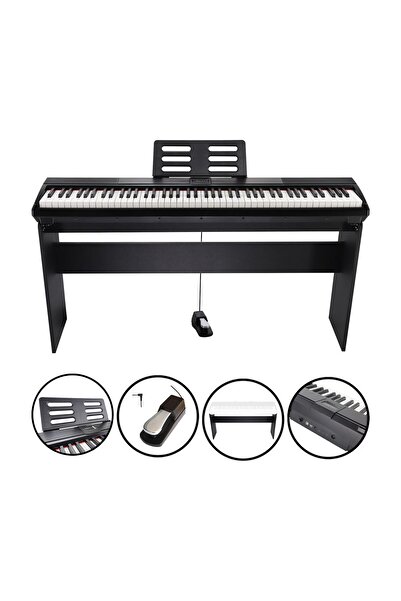 SAPPHIRE Jwin Sapphire SDP-110 Çekiç Aksiyonlu 88 Tuşlu Dijital Piyano - Siyah