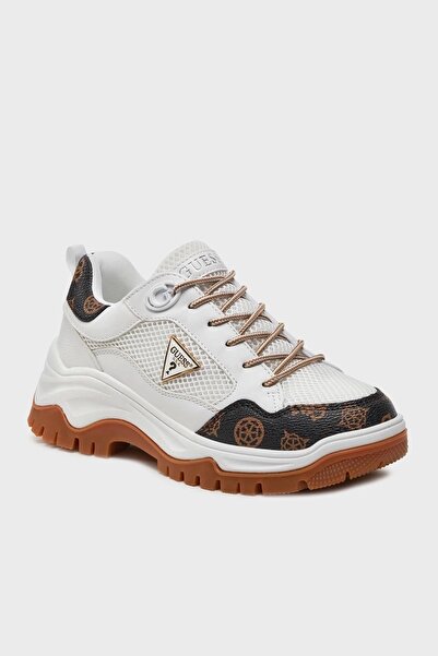 Guess Zaylin2 Logo Thick Sole Sneaker Shoes FLJZY2FAL12WHIBR SHOES FLJZY2 FAL12 WHIB