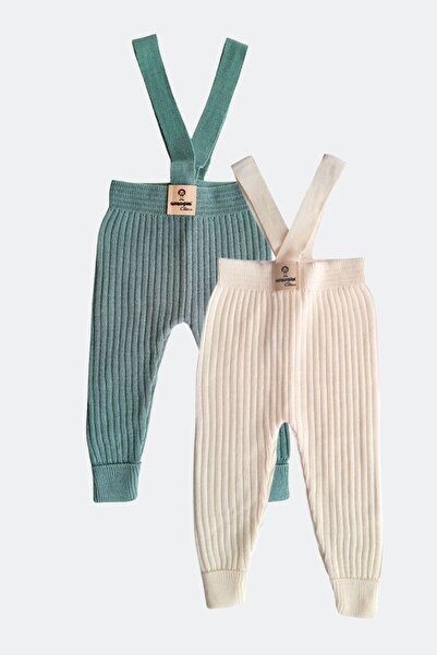 Minytrendy 2'li Set Kız Erkek Bebek 4 Mevsim Çapraz Askılı Esnek Triko Bebek ...