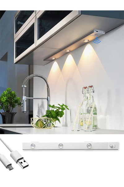 Hero Led Hl-5517 40 Cm 4w Hareket Sensörlü Şarjlı Taşınabilir Led Cabinet Tez...