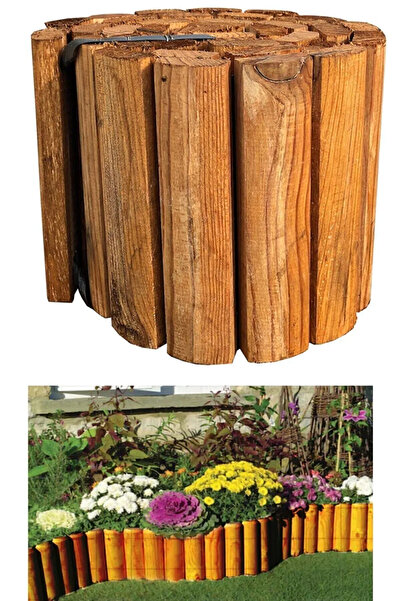pinoxi Ahşap Sınır Bordür Toprak Yükseltme Saksı Bordür Çit 20cm X 150 Cm