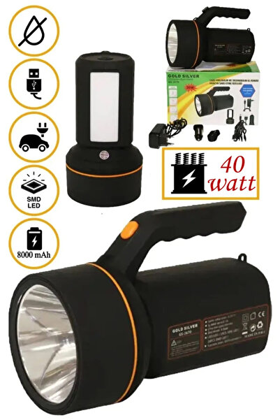 renkstore Gold Silver Florasanlı GS -2671 Süper Aydınlatma 40 Watt Kamp-Avcıl...