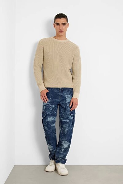 Guess Erkek Rib Örgü Kazak