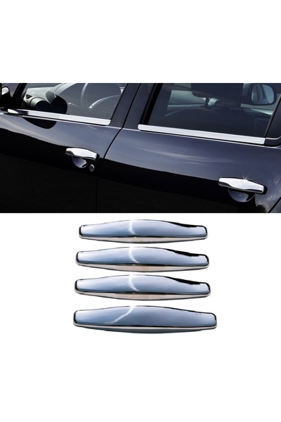 ZNZ OTO AKSESUAR Dacia Sandero Krom Kapı Kolu 2008-2012 Arası 4 Kapı P.çelik