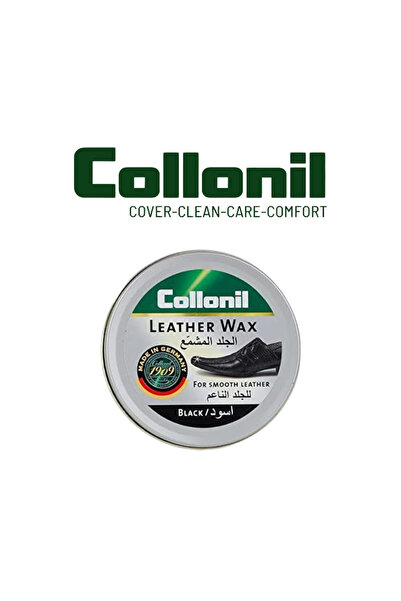 Collonil علبة شمع جلدي أسود 50 مل - ملمع أحذية مغذي عالي اللمعان للعناية بالجلد بشكل ممتاز