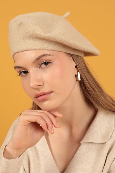 Lukas Wool Painter Women's Ecru Beret