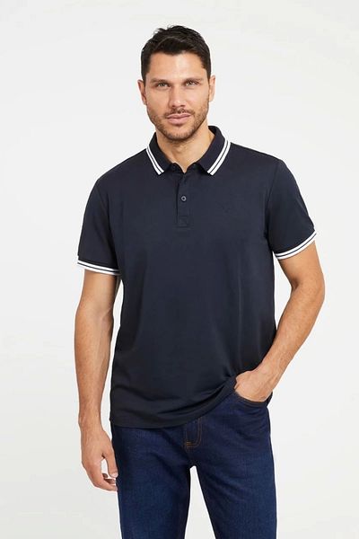 Guess Tricou Ss Sports Pique Trng pentru bărbați bleumarin M2gp34kars0-g7v2