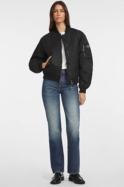 Guess Jeans Kadın Naylon Siyah Bomber Ceket