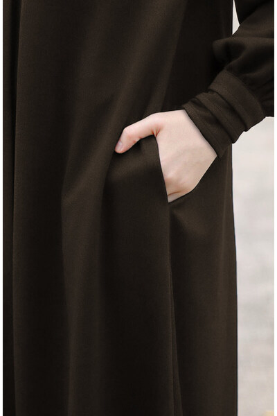 suhneva Παλτό Mina Tam Boy Cashmere - Σκούρο καφέ