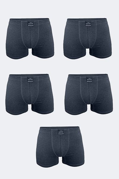 Malabadi Ανδρικό Anthracite 5 Pack Cotton Elastane Boxer 5m074
