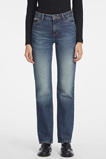 Guess GJ G08 MID RISE STRA Kadın Mavi Jeans W4YA98D5FC1-GJEW