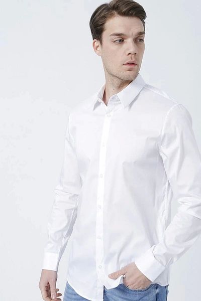 Guess LS SUNSET SHIRT Cămașă albă pentru bărbați M1YH20W7ZK1-G011