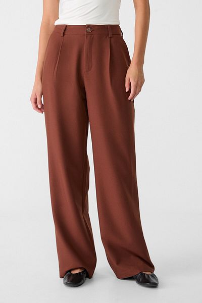 Stradivarius Straight-leg smart trousers with pleats