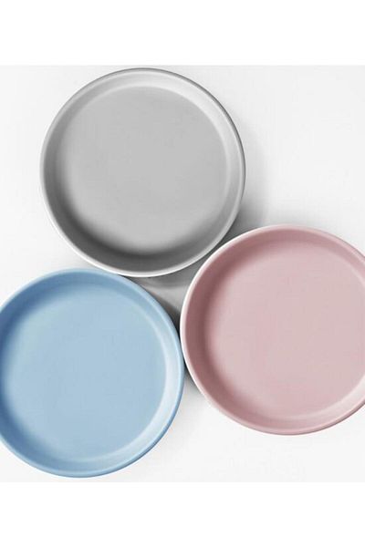 OiOi Bubble Beige Basics Food Plate