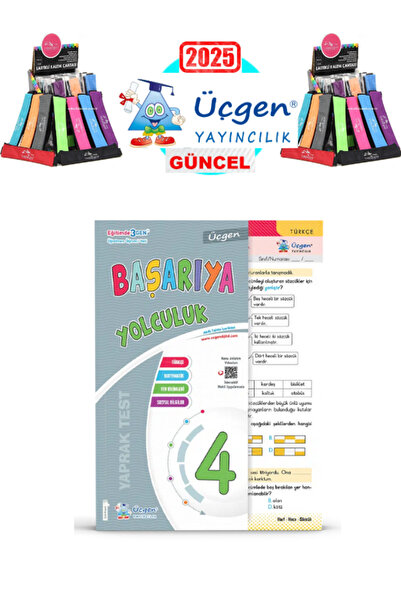 Üçgen Yayıncılık 4.SINIF – Başarıya Yolculuk – Yaprak Test + Polo Kalemlik He...