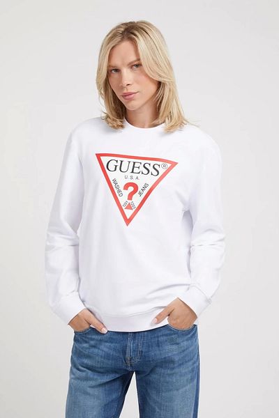 Guess Audley Cn Fleece pánská bílá mikina M2yq37k6zs1-g011