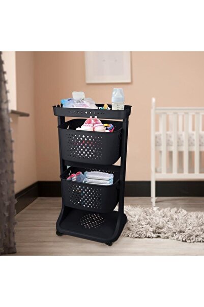 Titiz Plastik Leon Life Kat Kat Sepet Organizeri Siyah