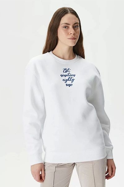 Guess Women's Cn Destiny White Sweatshirt