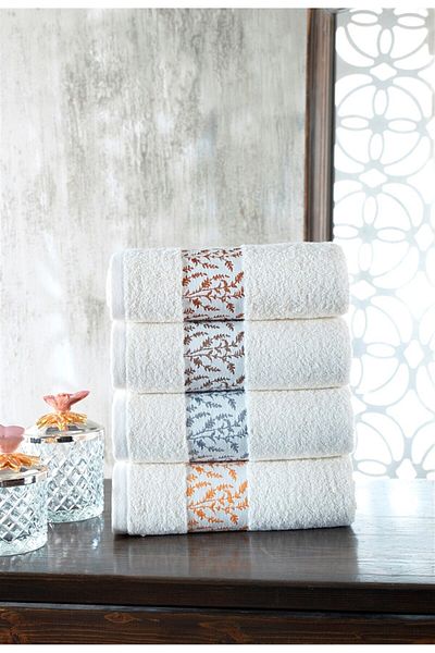 neşe home collection Σετ πετσετών Palm 50x100 4 τεμαχίων για τα χέρια και το πρόσωπο