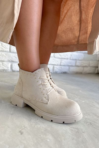 Shoebutik Γυναικείες μπότες Bambino Beige Pin Winter Sole