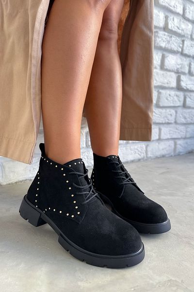 Shoebutik Γυναικείες μπότες Bambino Black Pin Winter Sole