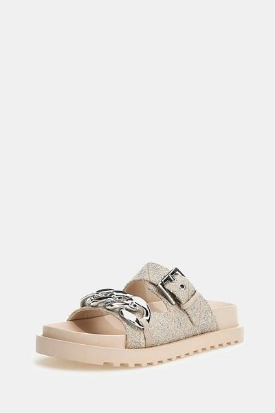 Guess Fatema Women's Beige/Grey Slippers Fl6Fatfal03-Beısı