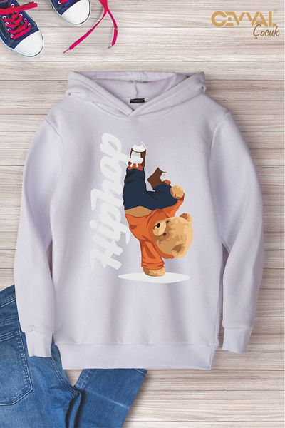 Cevval ΠΑΙΔΙΚΟ ΦΟΥΤΕΡΦΟΥΤΕΡ ΜΕ ΚΑΠΟΥΤΟ HIPHOP PRINTED OVERSIZE