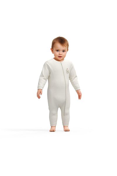 BabyCosy ثوب فضفاض للأطفال حديثي الولادة من القطن العضوي - بسحاب، 100%، سلسلة - Csy3041