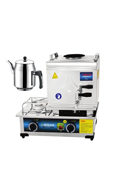 Mizan 15 Lik Doğalgazlı 10 Litre 1 Demlikli Çay Kazanı Demlik Hediyeli